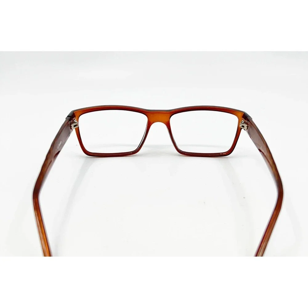 Retro Eyeglasses Mens Brown R112 55-17-135 Square Full Rim Frames 55mm